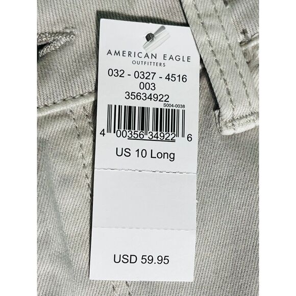 NWT American Eagle Next Level Stretch Hi Rise Jegging 10 LONG Khaki $60 - Picture 8 of 9
